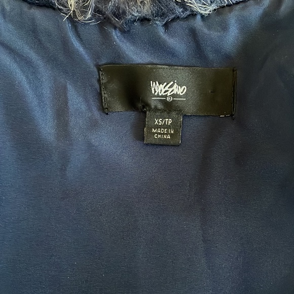 Faux Mongolian fur indigo based vest. - Picture 5 of 8